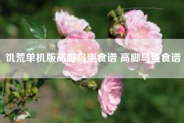 饥荒单机版高脚鸟蛋食谱 高脚鸟蛋食谱