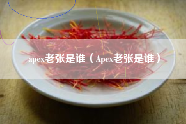 apex老张是谁（Apex老张是谁）