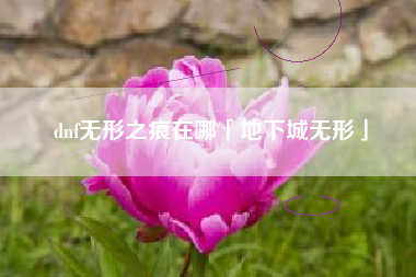 dnf无形之痕在哪「地下城无形」