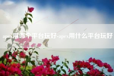 apex用哪个平台玩好-apex用什么平台玩好