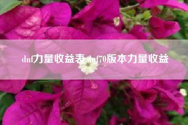 dnf力量收益表,dnf70版本力量收益