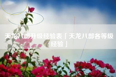 天龙八部升级经验表「天龙八部各等级经验」