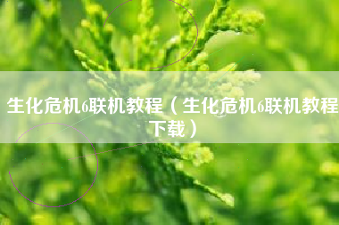 生化危机6联机教程（生化危机6联机教程下载）