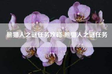 熊猫人之谜任务攻略-熊猫人之谜任务