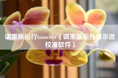请重新运行launcher（请重新运行显示器校准软件）