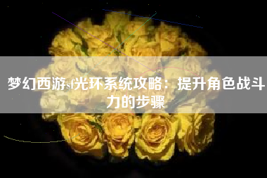 梦幻西游sf光环系统攻略：提升角色战斗力的步骤