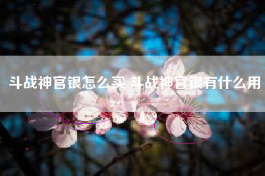 斗战神官银怎么买 斗战神官银有什么用