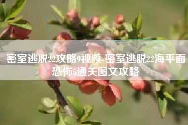 密室逃脱22攻略9视频-密室逃脱22海平面恐怖5通关图文攻略