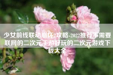 少女前线联动崩坏2攻略-2022推荐不需要联网的二次元手游好玩的二次元游戏下载大全