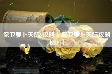 保卫萝卜天际9攻略「保卫萝卜天际攻略图10」