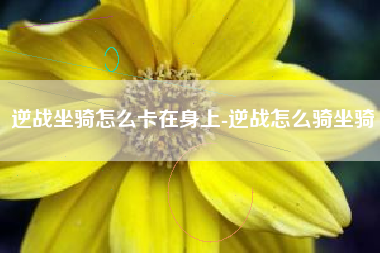 逆战坐骑怎么卡在身上-逆战怎么骑坐骑