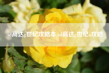 sd高达g世纪攻略本 sd高达g世纪a攻略