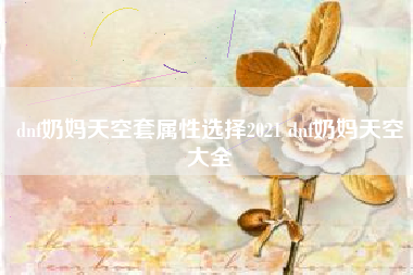 dnf奶妈天空套属性选择2021 dnf奶妈天空大全