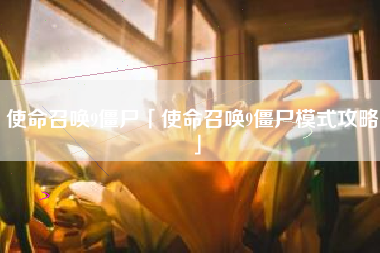 使命召唤9僵尸「使命召唤9僵尸模式攻略」