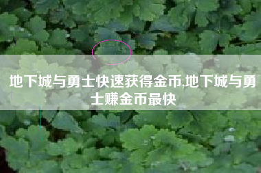 地下城与勇士快速获得金币,地下城与勇士赚金币最快