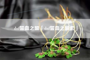 dnf誓血之盟「dnf誓血之盟套」