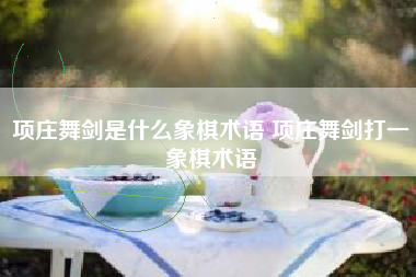 项庄舞剑是什么象棋术语 项庄舞剑打一象棋术语