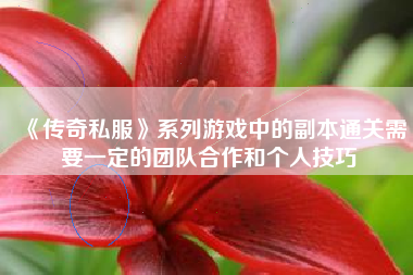 《传奇私服》系列游戏中的副本通关需要一定的团队合作和个人技巧