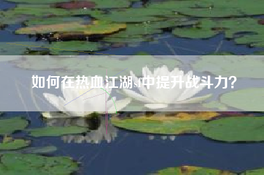 如何在热血江湖sf中提升战斗力？