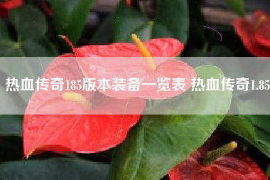 热血传奇185版本装备一览表 热血传奇1.85