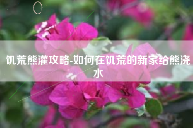 饥荒熊灌攻略-如何在饥荒的新家给熊浇水