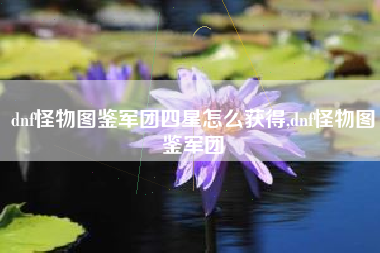 dnf怪物图鉴军团四星怎么获得,dnf怪物图鉴军团