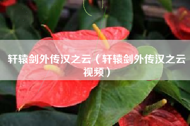 轩辕剑外传汉之云（轩辕剑外传汉之云视频）