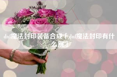 dnf魔法封印装备合成「dnf魔法封印有什么用」