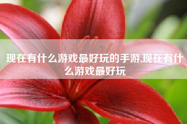 现在有什么游戏最好玩的手游,现在有什么游戏最好玩