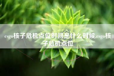 csgo核子危机点位时间是什么时候,csgo核子危机点位