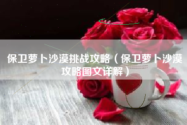 保卫萝卜沙漠挑战攻略（保卫萝卜沙漠攻略图文详解）