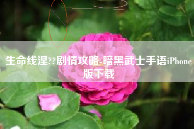 生命线涅??剧情攻略-暗黑武士手语iPhone版下载