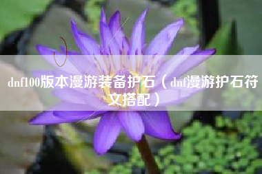 dnf100版本漫游装备护石（dnf漫游护石符文搭配）