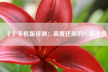 《》手机版评测：高度还原的PC端地图
