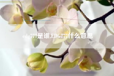 edg777是谁,EDG777什么意思