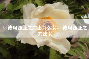 lol德玛西亚之力出什么装-lol德玛西亚之力出装