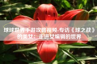 球球世界手游攻略视频-专访《球之战》的美女：走进女编辑的世界