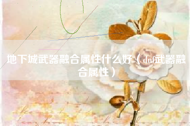地下城武器融合属性什么好（dnf武器融合属性）