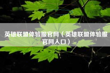 英雄联盟体验服官网（英雄联盟体验服官网入口）