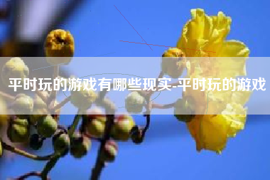 平时玩的游戏有哪些现实-平时玩的游戏