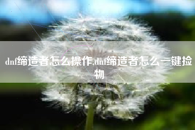 dnf缔造者怎么操作,dnf缔造者怎么一键捡物