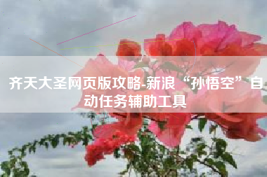 齐天大圣网页版攻略-新浪“孙悟空”自动任务辅助工具