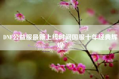 DNF公益服最新上线时间国服十年经典辉煌