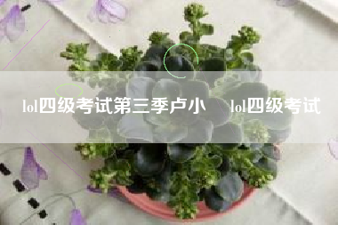 lol四级考试第三季卢小彧 lol四级考试