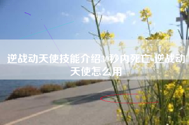 逆战动天使技能介绍30秒内死亡-逆战动天使怎么用