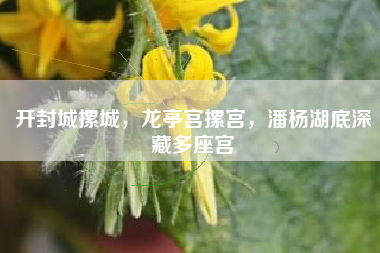 开封城摞城，龙亭宫摞宫，潘杨湖底深藏多座宫