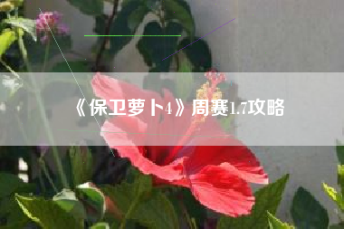 《保卫萝卜4》周赛1.7攻略