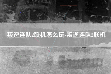 叛逆连队2联机怎么玩-叛逆连队2联机