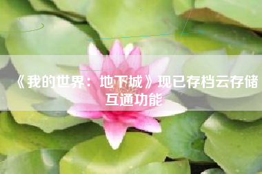 《我的世界：地下城》现已存档云存储互通功能