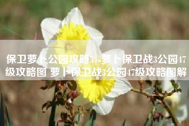 保卫萝卜公园攻略54-萝卜保卫战3公园47级攻略图 萝卜保卫战3公园47级攻略图解